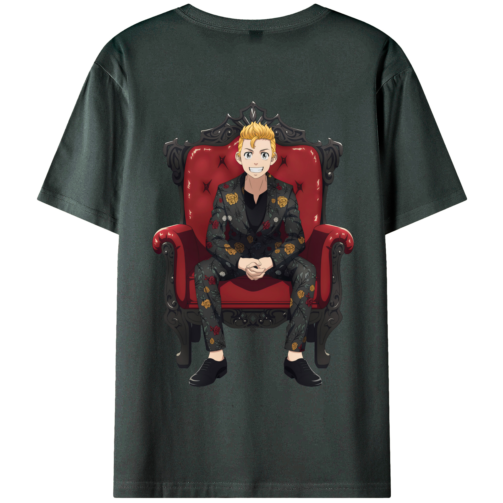 （画像用） 東京リベンジャーズ Tokyo Revengers 綿100％ メンズ半袖Tシャツ（バックプリント） 通気性